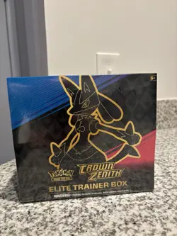 Pokemon TCG Crown Zenith Elite Trainer Box Lucario Booster English - Image 1