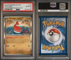 POP 33! 2024 Pokemon Twilight Masquerade Tatsugiri SVP118 STAFF Promo 118 PSA 10 - Image 2