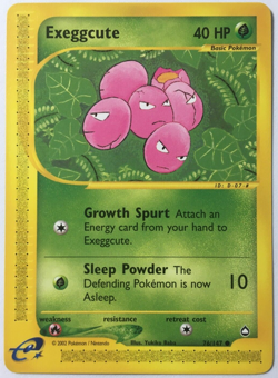 POKEMON EXEGGCUTE 76/147 AQUAPOLIS COMMON NEAR MINT - Image 1