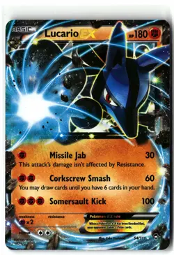 Lucario EX ⭐ 54/111 Holo Rare EX Furious Fists 2014 Pokemon NM/LP - Image 1