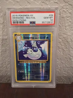 2016 Pokemon Dewgong 29 Reverse Holo Evolutions XY PSA 10 Gem Mint - Image 1