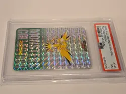 1996 PSA 7 Zapdos 145 Japanese Pocket Monsters Carddass Green Prism Bandai NM - Image 4