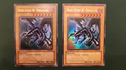 Yu-Gi-Oh Red Eyes B Dragon Lob-070 And SDJ-001 1st Edition - Image 1