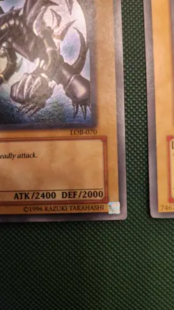 Yu-Gi-Oh Red Eyes B Dragon Lob-070 And SDJ-001 1st Edition - Image 5