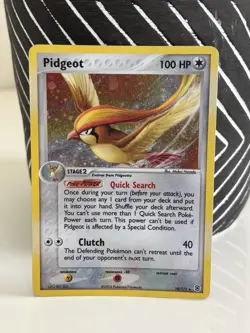 Pokemon Pidgeot TCG FireRed & LeafGreen Holo Rare Card 10/112 2004 Edition - Image 1