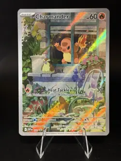 Pokemon TCG Scarlet & Violet Charmander Promo Card SVP 044 AR IR OBF ETB - Image 1