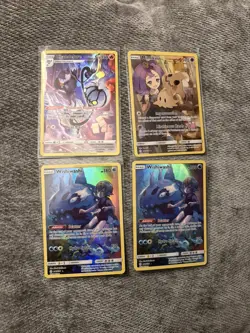 Pokemon Mimikyu Cosmic Eclipse Full Art Holo Rare 245/236 plus 3 cards pictured - Image 1