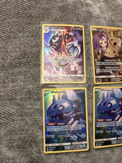 Pokemon Mimikyu Cosmic Eclipse Full Art Holo Rare 245/236 plus 3 cards pictured - Image 3