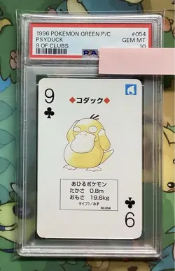 Pokemon Card Poker Green Kodak PSA 10 Graded Playing Cards - Image 1