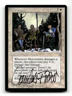 Mercenaries Ice Age Signed by Cornelius Brudi Magic the Gathering - Image 1