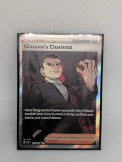Pokemon TCG Giovanni's Charisma 197/165 Holo Ultra Rare (L66) - Image 1