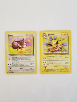 Eevee 51/64 Jolteon 20/64 Jungle Cards Pokemon LP - Image 1