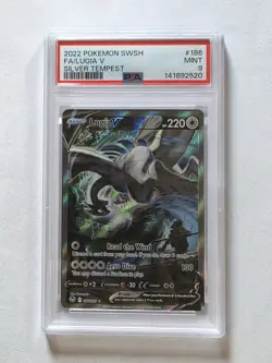 2022 Pokemon SWSH Silver Tempest Lugia V #186/195 PSA 9 - Image 1