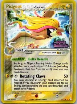 Pokemon TCG Pidgeot (Delta Species) Holo Rare Reverse Holon Phantoms 14/110 MP - Image 1