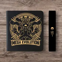 Vault X - 12 Pocket eXo-Tec Zip Binder Folder - Black Pokemon Mega Evolutions - Image 1