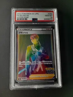 2022 POKEMON GO JAPANESE TRAINER HYPER RARE FA BLANCHE #90 PSA 10 GEM MINT HOLO - Image 1