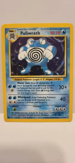 Poliwrath 1999 Pokemon English Base Set Holo 13/102 - Image 1