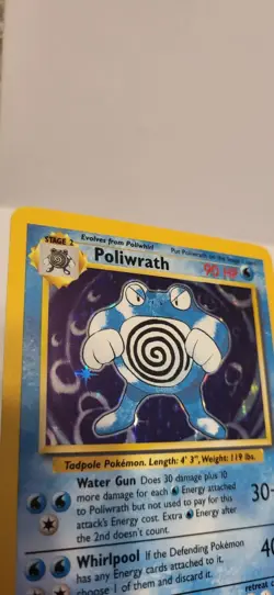 Poliwrath 1999 Pokemon English Base Set Holo 13/102 - Image 2