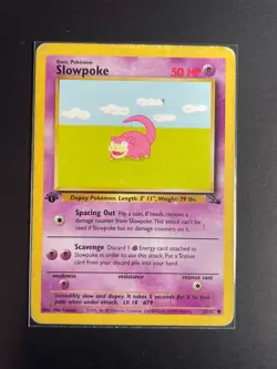 Pokemon '079 Slowpoke 55/62 1st Edition - Common Vintage WOTC 1999 MP - Image 2