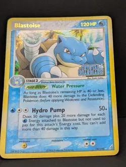 Blastoise 14/100 Crystal Guardians Reverse Holo Rare Pokemon TCG Nintendo MP+ - Image 3