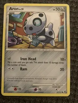 Aron - 57/111 - Common English Pokemon Rising Rivals - Image 1