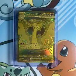 Gold Mega Charizard X EX 130/094 Pack Fresh Mint Pokemon Phantasmal Flames - Image 1