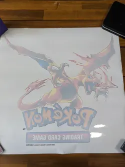 Charizard Pokemon TCG Brilliant Stars Window Cling Retailer Promo Poster - Image 1