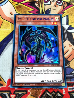 Evil HERO Infernal Prodigy lds3-en024 *BLUE* 1st Ed (NM+) Ultra Rare Yu-Gi-Oh! - Image 1