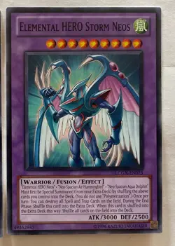 Elemental HERO Storm Neos LCGX-EN073 Unlimited Yugioh Card Jaden Yuki NM - Image 1