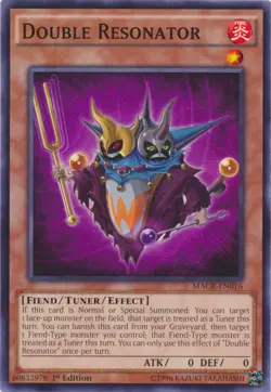 Yugioh! MP Double Resonator - MACR-EN016 - Common - 1st Edition Moderately Playe - Image 1
