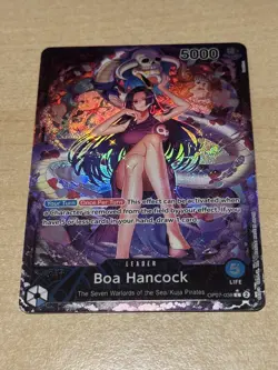 Freshly pulled One Piece TCG Alt Art Leader Boa Hancock OP07-038 - Image 1