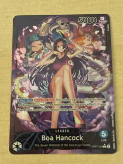 Freshly pulled One Piece TCG Alt Art Leader Boa Hancock OP07-038 - Image 2