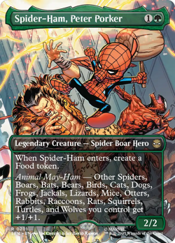 Spider-Ham, Peter Porker (FOIL) x1 - MTG Marvel's Spider-Man SPM #201 - Image 1