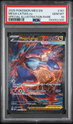 2025 POKEMON MEG EN-MEGA EVOLUTION #181 MEGA LATIAS EX PSA 10 - Image 1