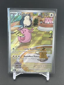 Pokemon TCG Chansey Illustration Rare Full Art Holo 187/167 Twilight Masquerade - Image 1