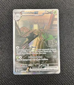 Pokemon TCG Sinistcha ex 210/167 Sv06: Twilight Masquerade SIR Holo Card NM - Image 1