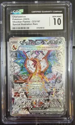 Pokemon Charizard ex 223/197 Special Illustration Rare Holo CGC 10 - Image 1