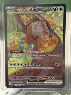 Pokemon Bloodmoon Ursaluna ex 216/167 Twilight Masquerade SIR NM - Image 1
