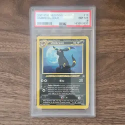 Umbreon Neo Discovery Holo Rare PSA 8 Pokemon TCG Card 2001 13/75 Unlimited - Image 1