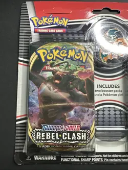 Pokemon Sword & Shield Rebel Clash and Sun & Moon Boosters W/ Charizard Pin 820650808142 - Image 2