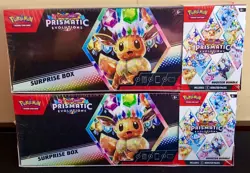LOT OF 2 - Pokemon Prismatic Evolutions Surprise Box & Booster Bundle Sams Club - Image 1