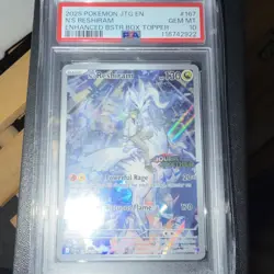 Pokemon N's Reshiram Holo 167/159 Journey Together Box Topper PSA 10 130 HP - Image 2