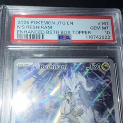Pokemon N's Reshiram Holo 167/159 Journey Together Box Topper PSA 10 130 HP - Image 3
