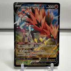 Pokemon TCG Astral Radiance Galarian Zapdos V TG19/TG30 Trainer Gallery NM - Image 1