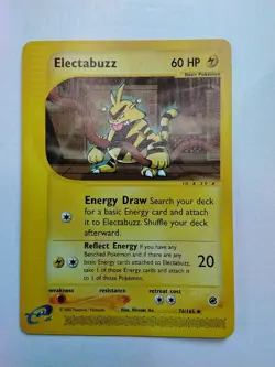 POKEMON ELECTABUZZ NON HOLO. 76/165 UNCOMMON EXPEDITION LP. NM-MT - Image 1