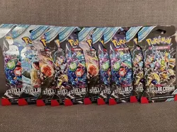10x Pokemon Stellar Crown Sleeved Booster Pack - Factory Sealed LOT - Image 1