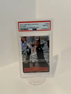 One Piece CCG Emperors in the New World Shanks OP09-004 SR Foil PSA 10 - Image 1