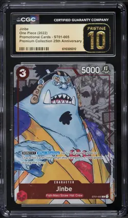 2022 One Piece 25th Anniversary Manga Art Jinbe #ST01-005 CGC 10 PRISTINE - Image 1
