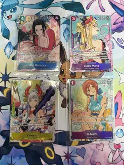 One Piece TCG Illustration Box 1 & 2 Cards Nami, Boa, Black Maria, Yamato SEALED - Image 1