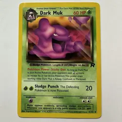 DARK MUK 41/82 Base Set Series Team Rocket Uncommon Stage 1 Pokemon Card 2000 NM - Image 1